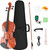 1/2 Beginner Violin,Violin Notes Sticker, Handcrafted Acoustic Violin Starter Kit, Case, Bow, Tunner,Rosin and Chin Rest