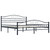 Bed Frame Steel 120x200 cm to 200x200 cm in Black & White