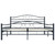 Bed Frame Steel 120x200 cm to 200x200 cm in Black & White