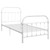 Bed Frame White Metal 90 x 200 cm to 180 x 200 cm