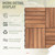 27 Pcs Floor Tiles Interlocking Solid Wood DIY Deck Tiles Flooring