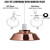 Retro Style Light Shades Modern Ceiling Pendant Lampshades Metal Various Colors