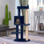 104cm Deluxe Cat Activity Tree w/ Scratching Posts Ear Perch House - Blue
