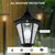 1.9M Garden Lamp Post Light, IP44 Outdoor LED Solar Powered Black