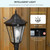 1.9M Garden Lamp Post Light, IP44 Outdoor LED Solar Powered Black