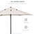 1.96m Parasol Patio Umbrella, Cream White