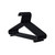 Adult Black Plastic Hangers For Coat, Clothes With Trouser Bar and Lips