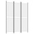 vidaXL 3-Panel Room Divider White 150x200 cm Fabric