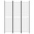 vidaXL 3-Panel Room Divider White 150x200 cm Fabric