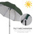 2m Beach Parasol Fishing Umbrella Brolly Shelter with Bag, UV30+