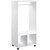 Open Wardrobe Clothes Rail Bedroom Clothes Storage w/ Hanging Rod Shelves White