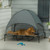 122 cm Elevated Pet Bed Dog Cot Tent with Canopy Instant Shelter Outdoor Grey