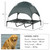 122 cm Elevated Pet Bed Dog Cot Tent with Canopy Instant Shelter Outdoor Grey