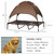 122 cm Elevated Pet Bed Dog Cot Tent with Canopy Instant Shelter Outdoor Coffee