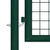 Fence Gate Steel 100x175 cm Green