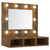 Mirror Cabinet with LED 60x31.5x62 cm