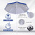 arc1.7m Outdoor Beach Umbrella Parosol Tilt Sun Shelter w/  Bag Blue Outsunny