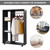 Rolling Open Wardrobe Hanging Rail Storage Shelves for Clothes, Black
