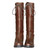 Equestrian Country Horse Tall Walking Leather Horse Boots Waterproof Brown UK 4-9