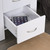  Particle Board 2-Drawer Bedside Table White 