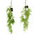 100cm Artificial Hanging Maidenhair Fern Plant Dark Green
