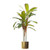100cm Artificial Realistic Dracaena Tropical Plant with Gold Metal Planter