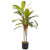 100cm Artificial Potted Dracaena Tropical Plant with Gold Metal Planter