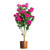 100cm Realistic Artificial Azalea Pink Flowers Potted Plant with Copper Metal Planter