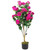 100cm Realistic Artificial Azalea Pink Flowers Potted Plant with Copper Metal Planter