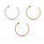 14ct Gold Twister Open Hoop with Ball Nose Ring