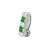 14 Gauge Fancy Gems Stone Dangling Reverse Nvel Ring Body Jewelry Ring