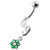 69 with flower Dangling Navel Belly bar