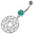 925 Sterling Silver center Heart Cutout Belly Button Ring