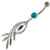 925 Sterling Silver Plain Twisted Leaf Belly Button Ring