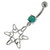 925 Sterling Silver Snow Flake Navel Belly Ring