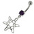 925 Sterling Silver Snow Flake Navel Belly Ring
