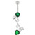 Arrow with Heart Dangling Belly Button Ring