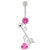 Arrow with Heart Dangling Belly Button Ring