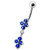 Fancy  Studded Dangling Body Jewelry Navel Ring
