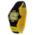 Ravel Boy's Black & Yellow Polka Dots Time Teacher Velcro Strap Watch R1507.25