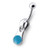 Colorful Rexine Zip Dangling Belly Ring