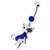 Dancing Cat Dangling Belly Ring