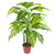 100cm Large Fox's Aglaonema (Spotted Evergreen) Tree Artificial Plant with Copper Metal Planter