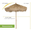 Bamboo and Sea Grass Folding Umbrella 9'