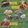Small Fiberglass Faux Rock Cover for Garden Landscape - River Brown  9" H x 13" W x 16" L