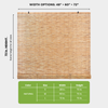 Cordless Natural Bamboo Reed Blinds, Medium 60 in W x 72 in H