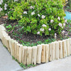 Eucalyptus Wood Border Edging 1.25" D x 6" H x 6' L