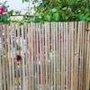 Natural Raw Split Bamboo Slat Fence 6 Ft H x 6 Ft L (2-Pack)