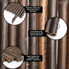 Caramel Brown Bamboo Border Edging  - 7/8" D x 8" H x 23" L (6-Piece Case, Total 11.5FT)
