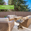 6 FT. H X 8 FT. W All- Weather Synthetic Dark Bamboo Fencing, Brown